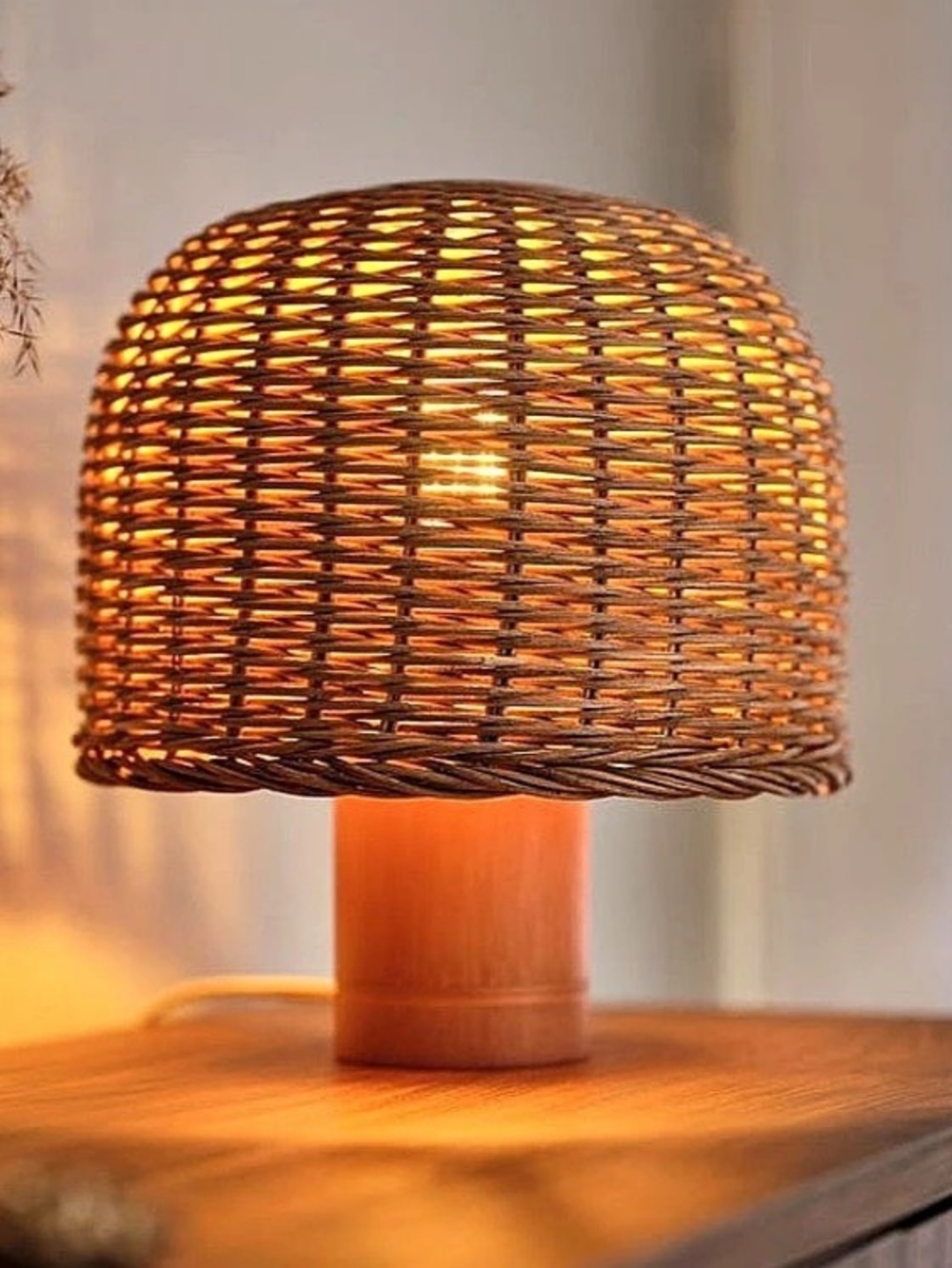 IKEA VATERBOM Table Lamp in Bamboo/Rattan